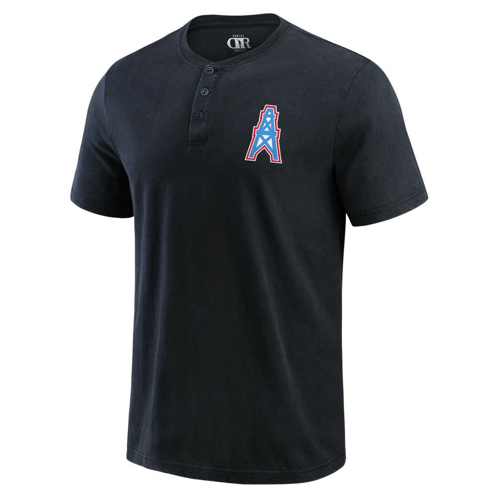 Tennessee Titans Darius Rucker Collection Washed Henley T-Shirt - Black sale