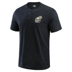 New Orleans Saints Darius Rucker Collection Washed Henley T-Shirt - Black outlet