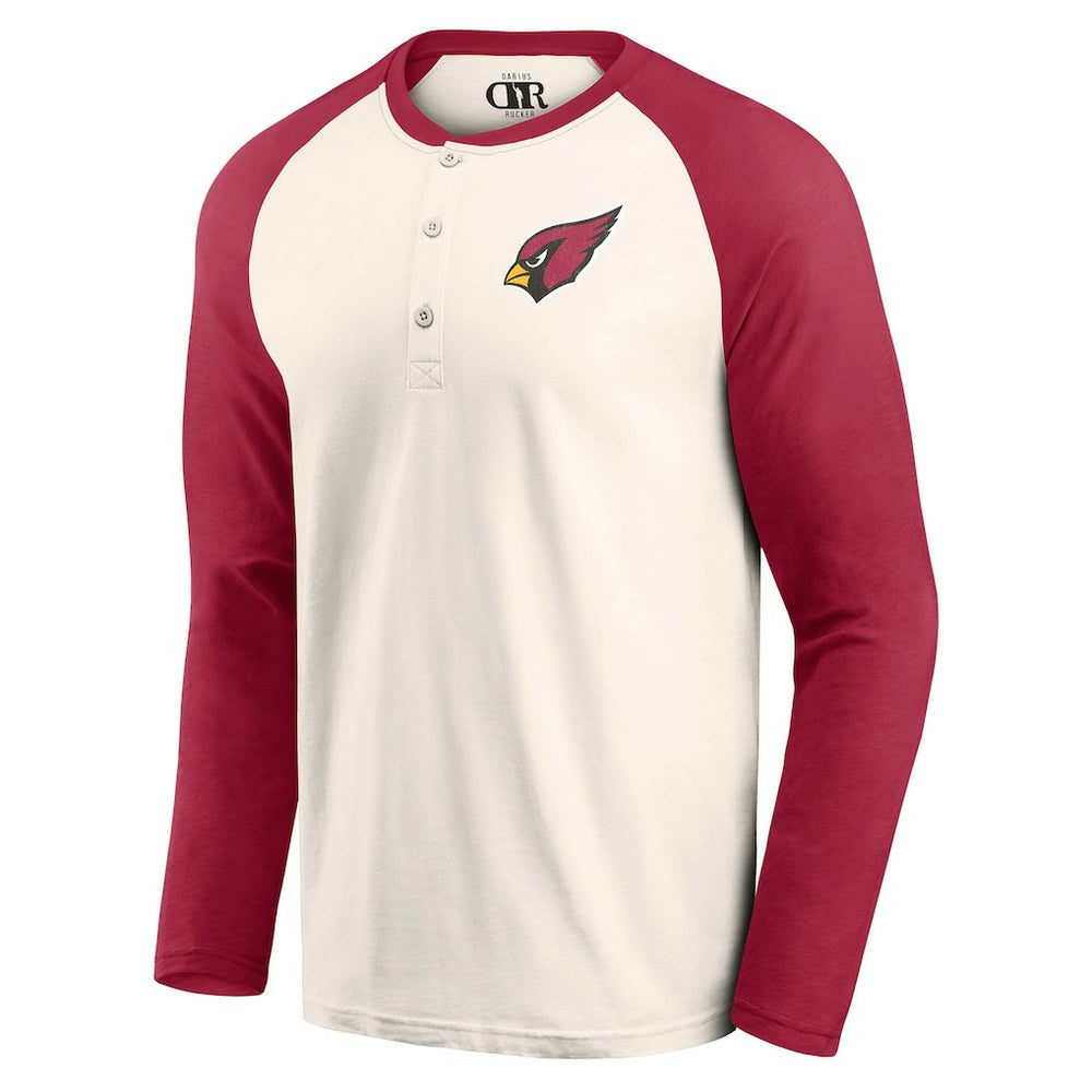 Arizona Cardinals Darius Rucker Collection Raglan Henley T-Shirt - Cream/Cardinal outlet