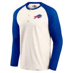 Buffalo Bills Darius Rucker Collection Raglan Henley T-Shirt - Cream/Royal sale