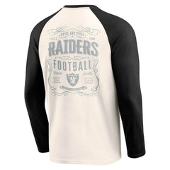 Las Vegas Raiders Darius Rucker Collection Raglan Henley T-Shirt - Cream/Black sale
