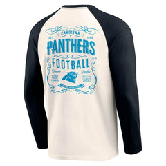 Carolina Panthers Darius Rucker Collection Raglan Henley T-Shirt - Cream/Black online