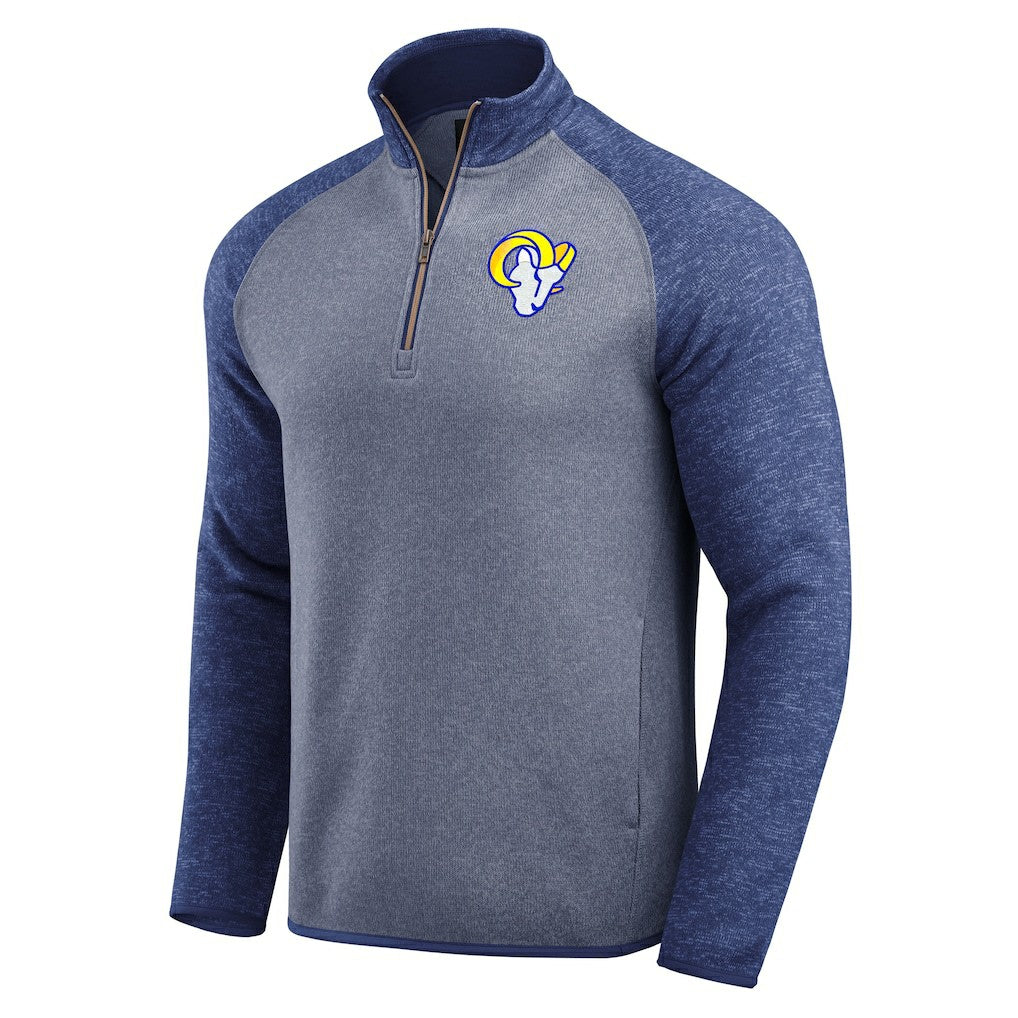 Los Angeles Rams Darius Rucker Collection Tonal Quarter-Zip Jacket - Blue on sale