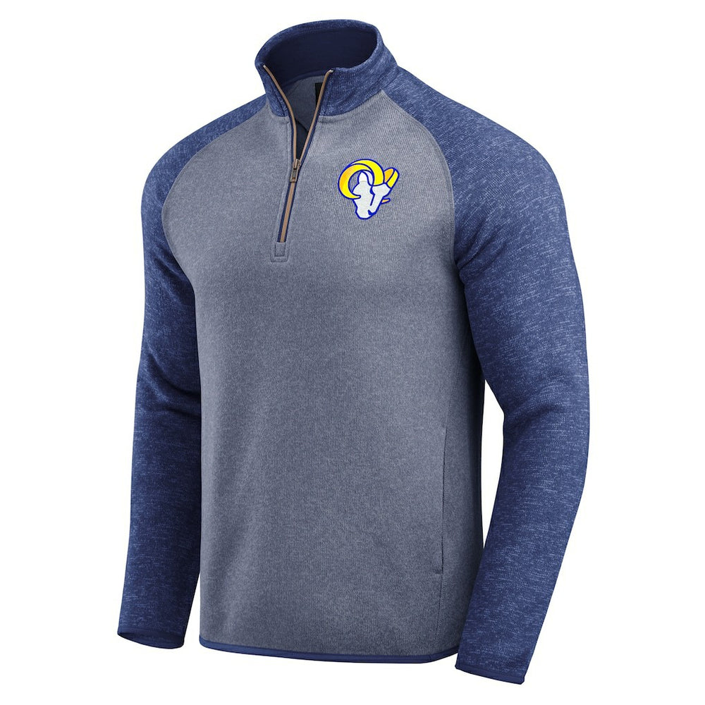Los Angeles Rams Darius Rucker Collection Tonal Quarter-Zip Jacket - Blue on sale