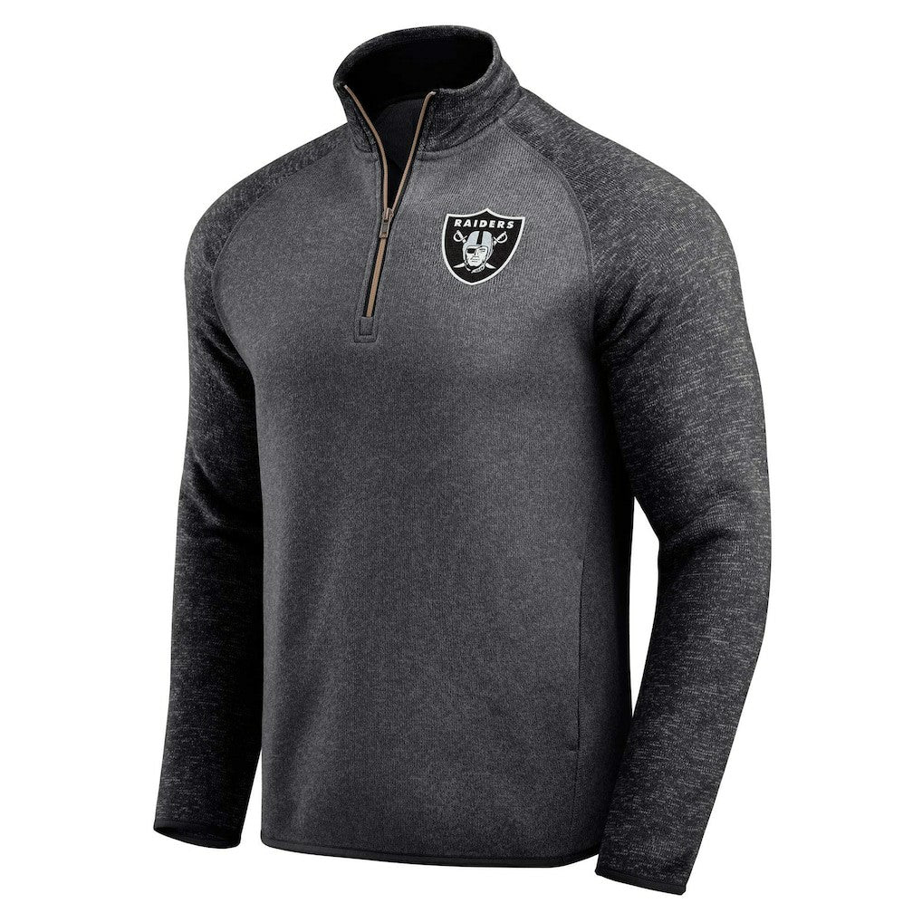 Las Vegas Raiders Darius Rucker Collection Tonal Quarter-Zip Jacket - Black cheap