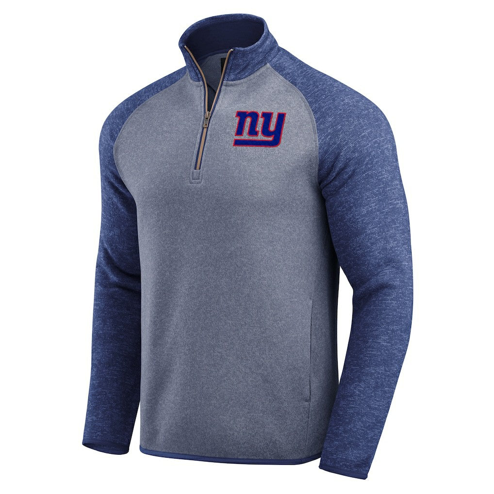 New York Giants Darius Rucker Collection Tonal Quarter-Zip Jacket - Blue on sale