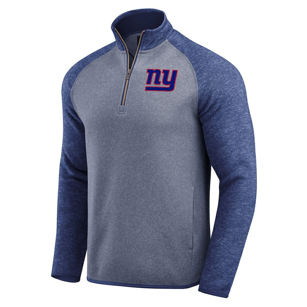 New York Giants Darius Rucker Collection Tonal Quarter-Zip Jacket - Blue on sale