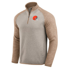Cleveland Browns Darius Rucker Collection Tonal Quarter-Zip Jacket - Tan outlet