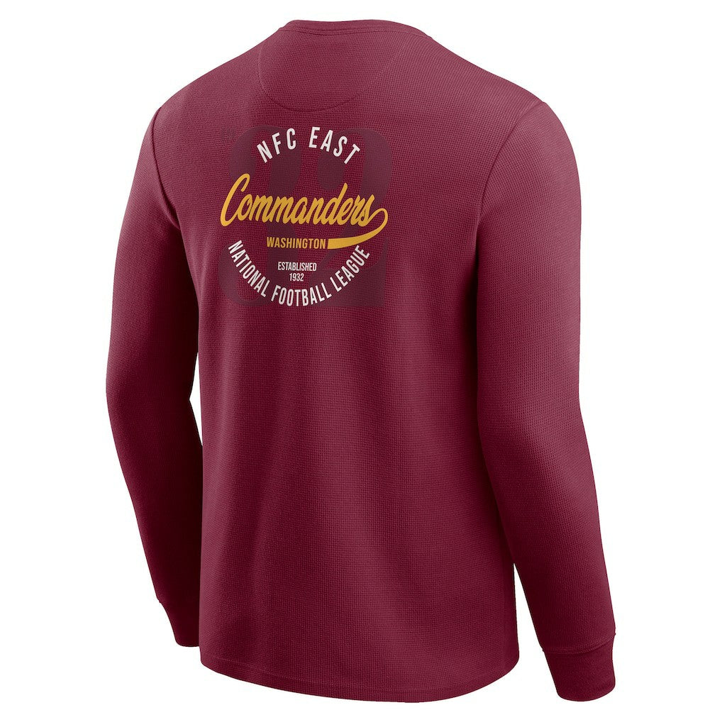 Washington Commanders Darius Rucker Collection Washed Waffle-Knit Long Sleeve T-Shirt - Burgundy outlet