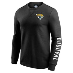 Jacksonville Jaguars Darius Rucker Collection Washed Waffle-Knit Long Sleeve T-Shirt - Black on sale