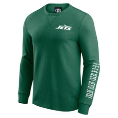 New York Jets Darius Rucker Collection Washed Waffle-Knit Long Sleeve T-Shirt - Green cheap