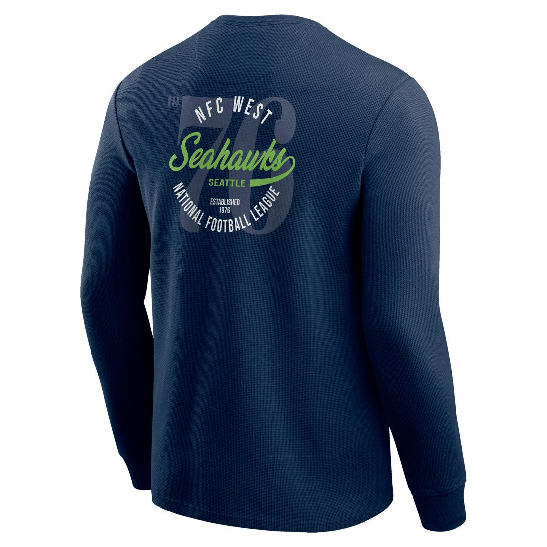 Seattle Seahawks Darius Rucker Collection Washed Waffle-Knit Long Sleeve T-Shirt - College Navy discount