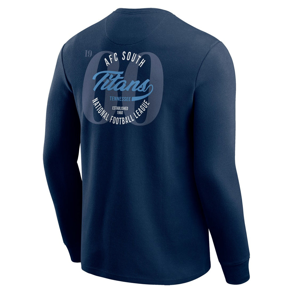 Tennessee Titans Darius Rucker Collection Washed Waffle-Knit Long Sleeve T-Shirt - Navy cheap