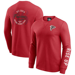 Atlanta Falcons Darius Rucker Collection Washed Waffle-Knit Long Sleeve T-Shirt - Red on sale