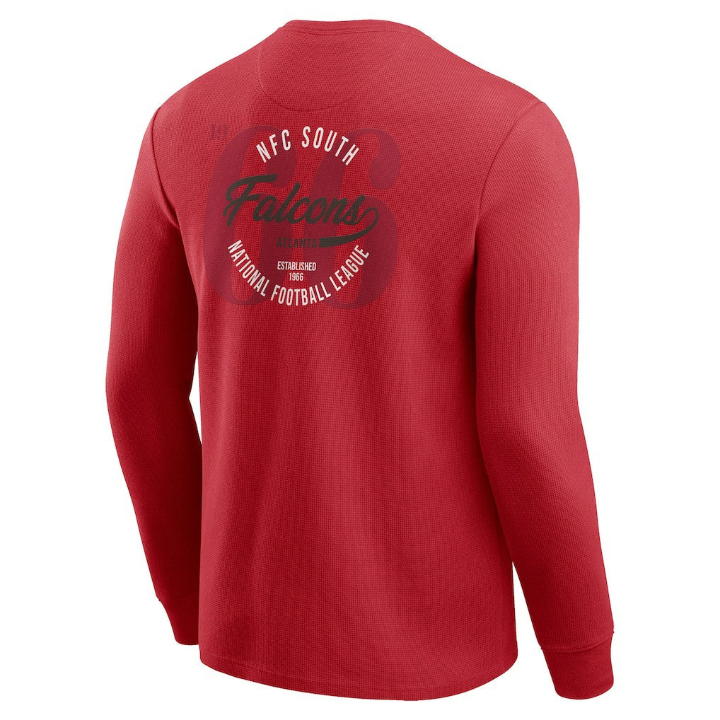Atlanta Falcons Darius Rucker Collection Washed Waffle-Knit Long Sleeve T-Shirt - Red on sale