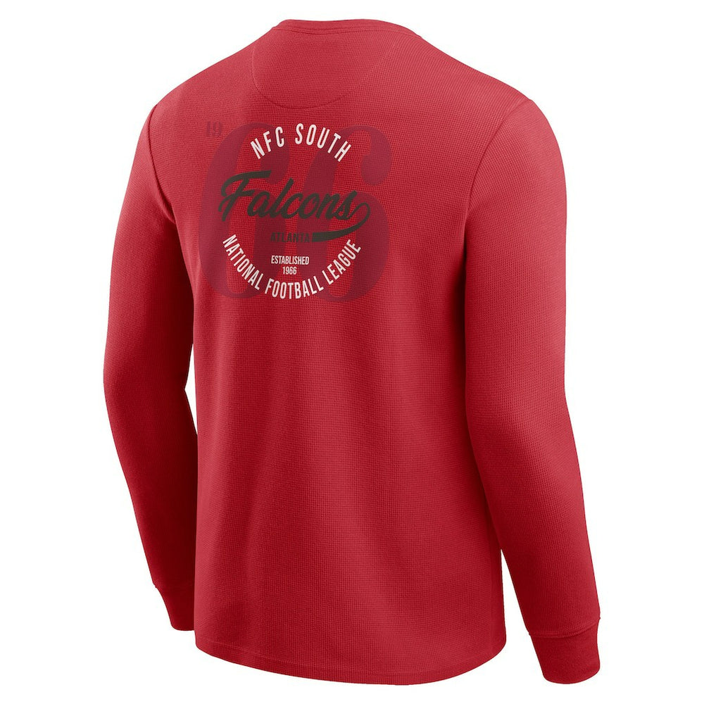 Atlanta Falcons Darius Rucker Collection Washed Waffle-Knit Long Sleeve T-Shirt - Red on sale