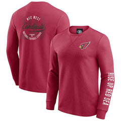 Arizona Cardinals Darius Rucker Collection Washed Waffle-Knit Long Sleeve T-Shirt - Red on sale