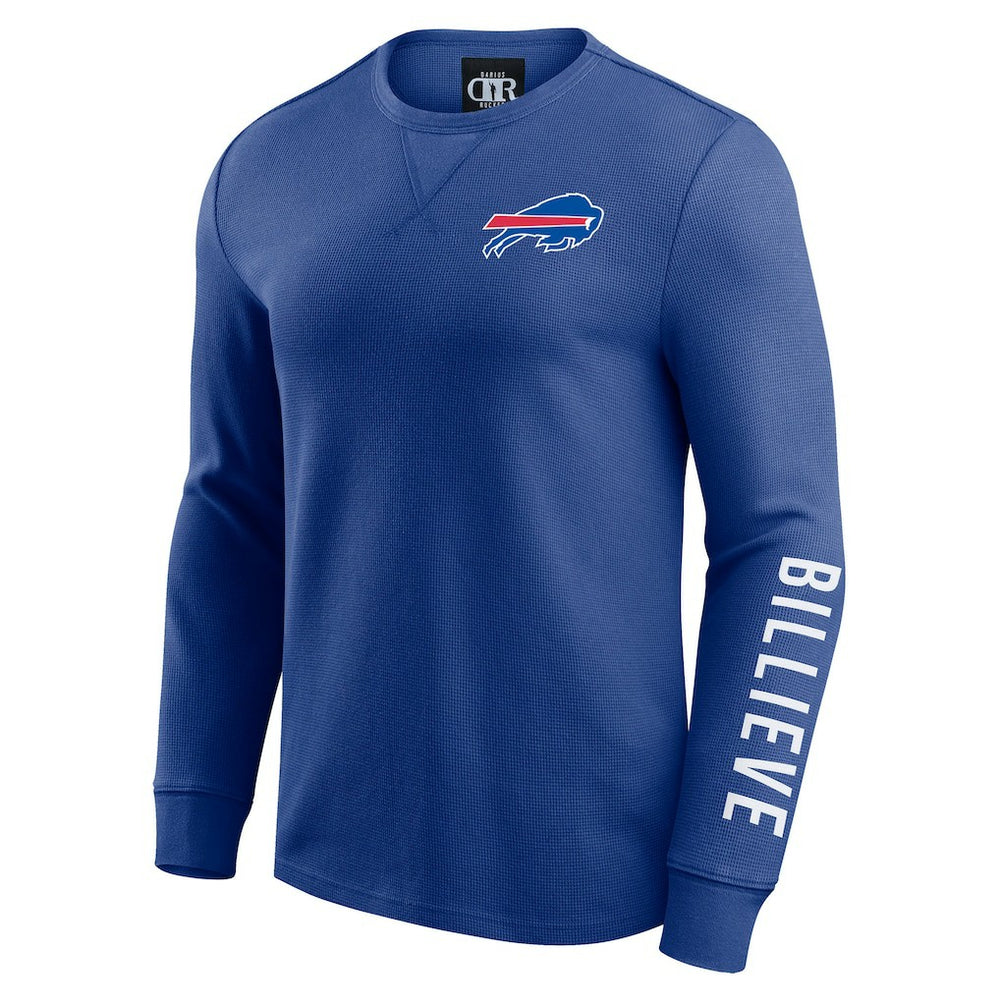 Buffalo Bills Darius Rucker Collection Washed Waffle-Knit Long Sleeve T-Shirt - Royal outlet