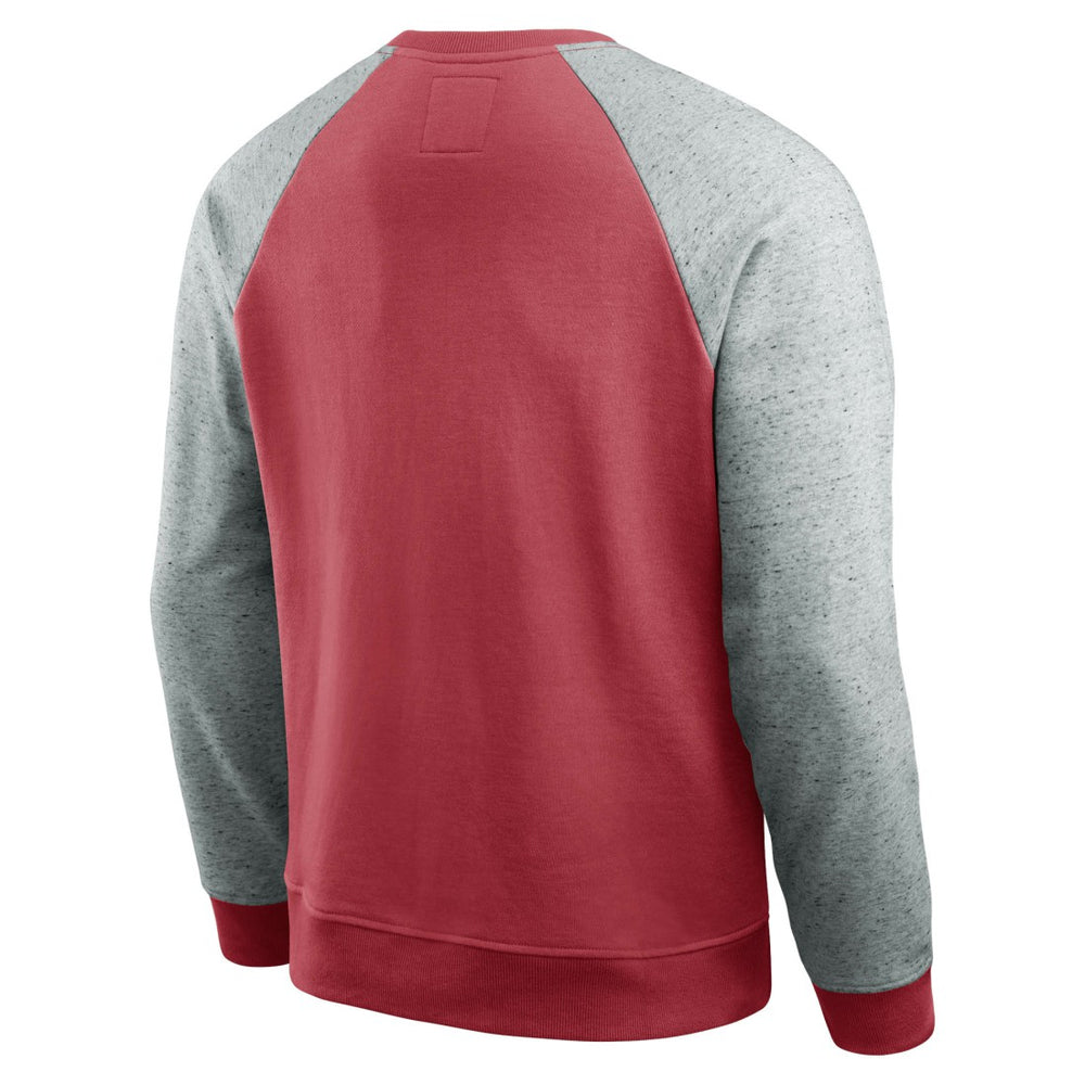 Tampa Bay Buccaneers Darius Rucker Collection Throwback Color Block Raglan Pullover Sweatshirt - Red/Heather Gray cheap