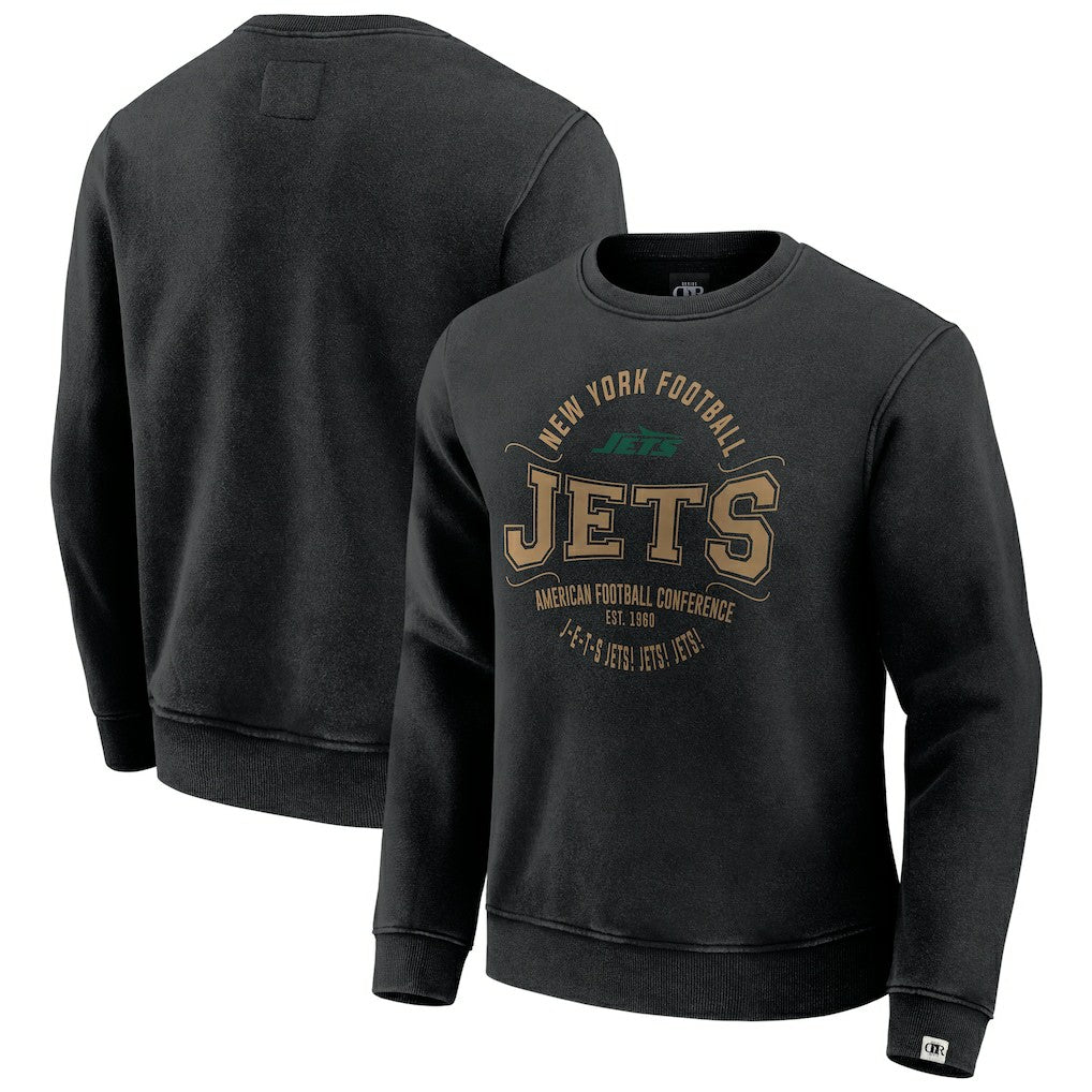 New York Jets Darius Rucker Collection Vintage Pullover Sweatshirt - Black on sale