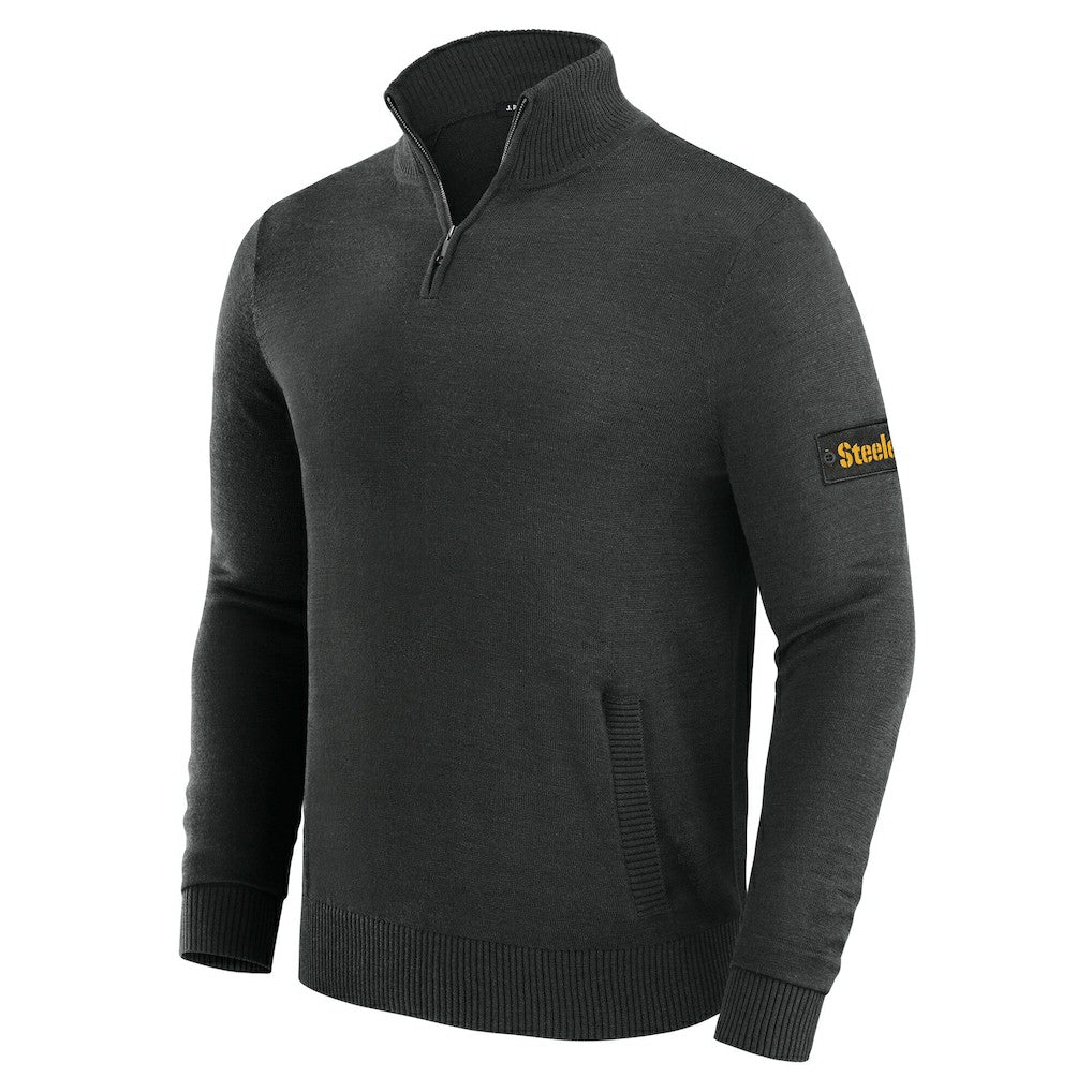 Pittsburgh Steelers J. Palmer Franchise Quarter-Zip Sweater - Black cheap