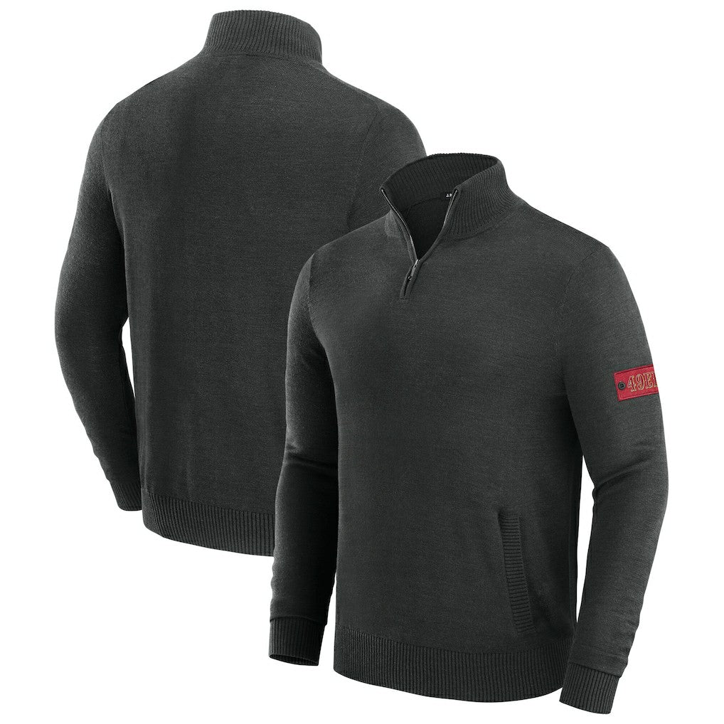 San Francisco 49ers J. Palmer Franchise Quarter-Zip Sweater - Black cheap