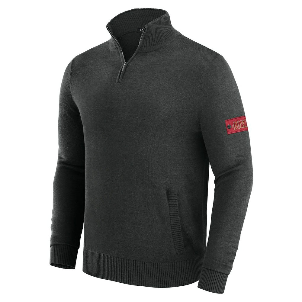 San Francisco 49ers J. Palmer Franchise Quarter-Zip Sweater - Black cheap