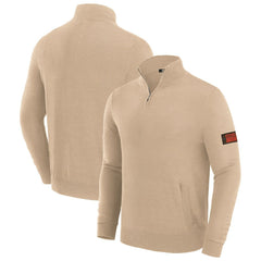 Cleveland Browns J. Palmer Franchise Quarter-Zip Sweater - Tan sale