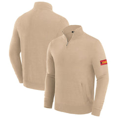 Kansas City Chiefs J. Palmer Franchise Quarter-Zip Sweater - Tan cheap