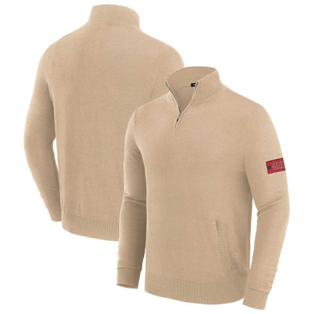 San Francisco 49ers J. Palmer Franchise Quarter-Zip Sweater - Tan discount
