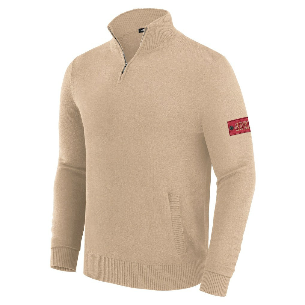 San Francisco 49ers J. Palmer Franchise Quarter-Zip Sweater - Tan discount