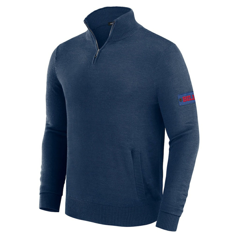 Buffalo Bills J. Palmer Franchise Quarter-Zip Sweater - Navy on sale