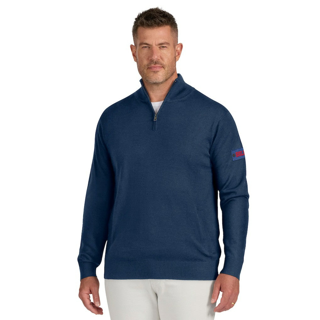 Buffalo Bills J. Palmer Franchise Quarter-Zip Sweater - Navy on sale