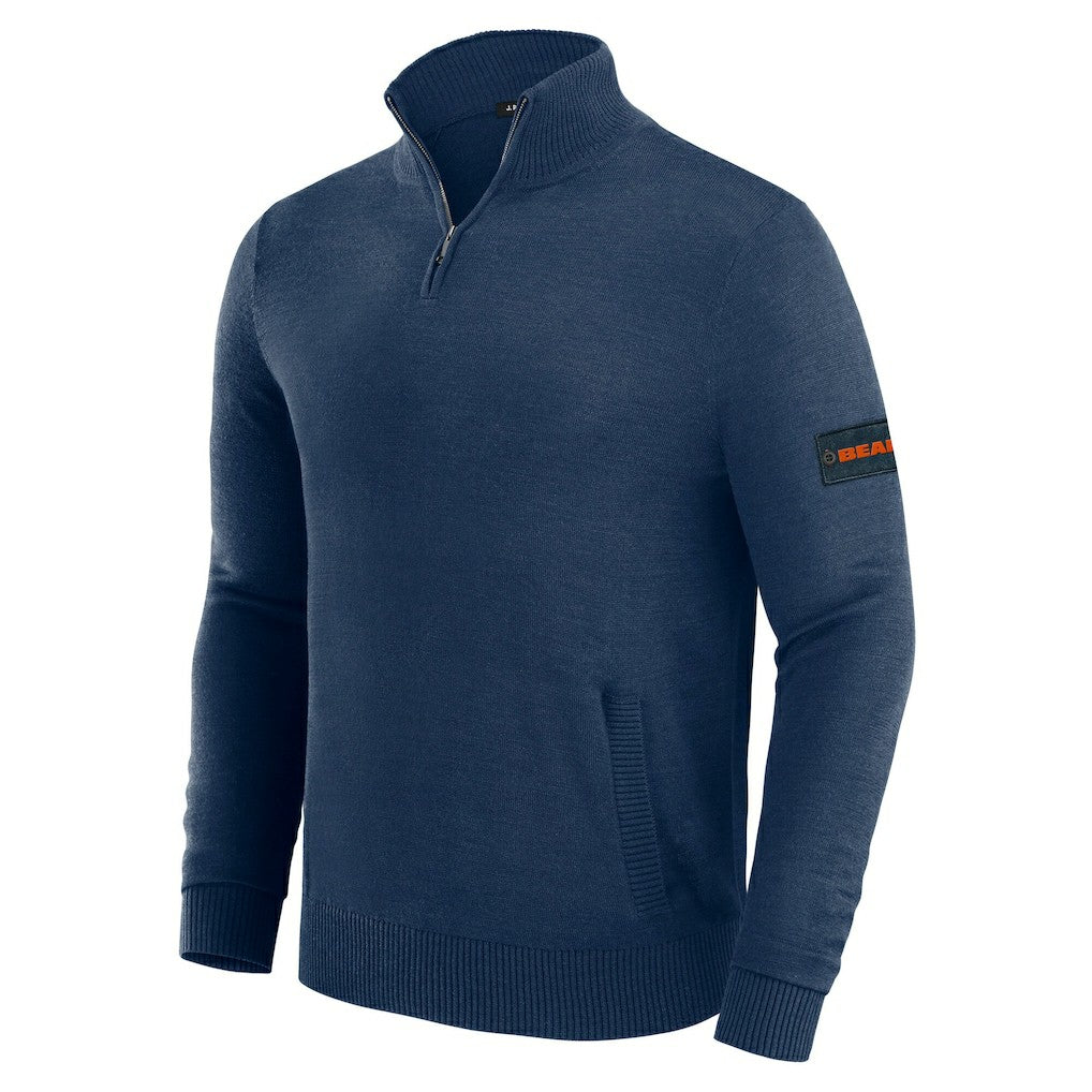 Chicago Bears J. Palmer Franchise Quarter-Zip Sweater - Navy cheap