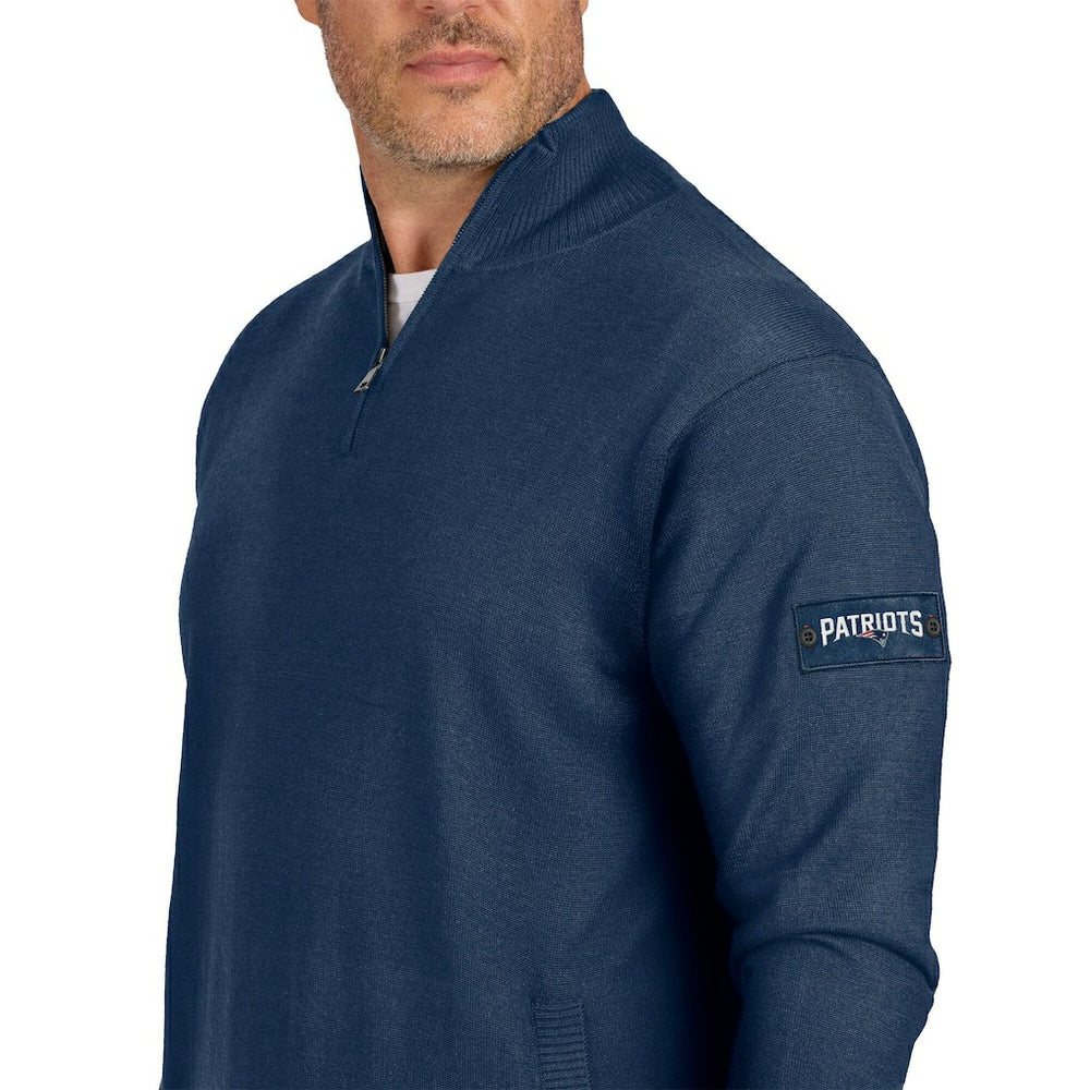 New England Patriots J. Palmer Franchise Quarter-Zip Sweater - Navy for sale