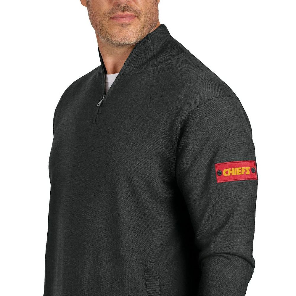 Kansas City Chiefs J. Palmer Franchise Quarter-Zip Sweater - Black sale