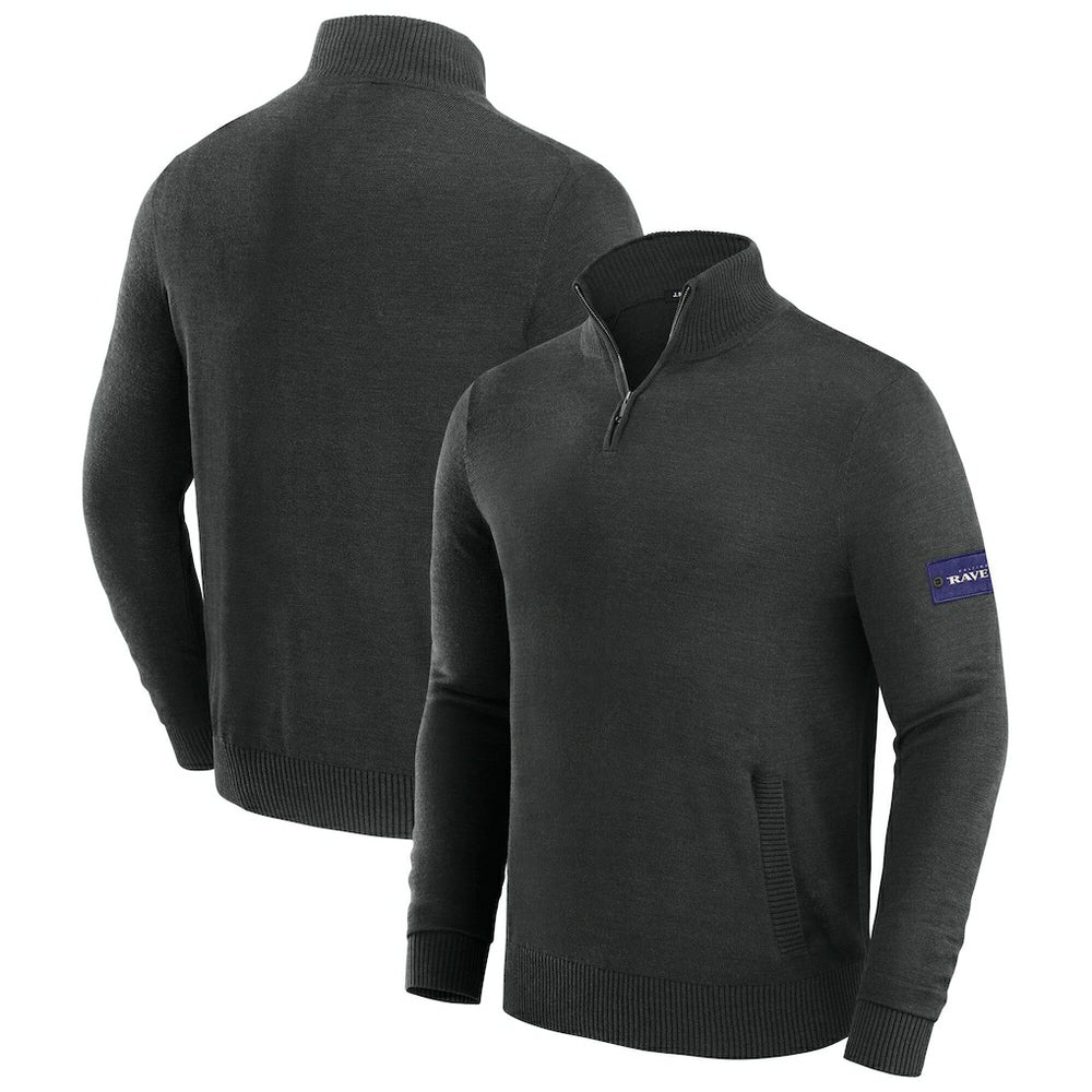 Baltimore Ravens J. Palmer Franchise Quarter-Zip Sweater - Black sale