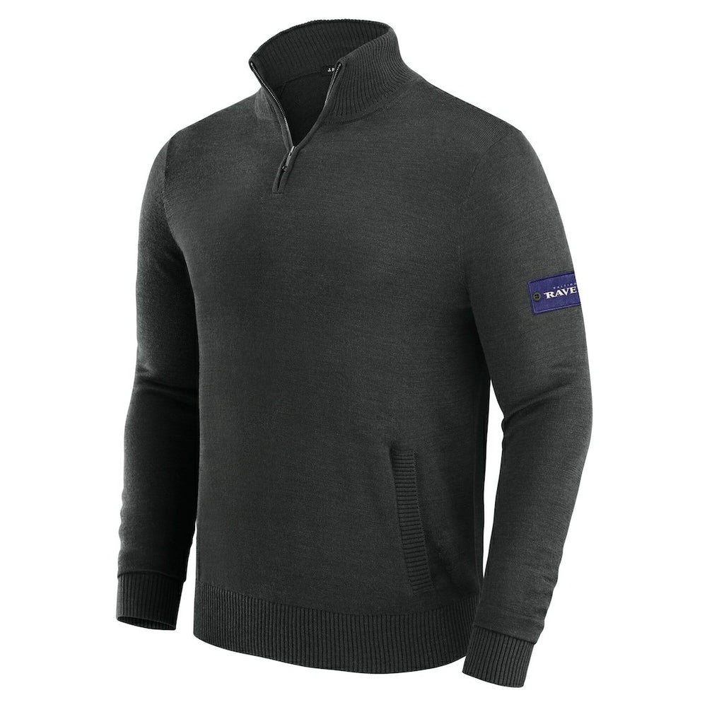 Baltimore Ravens J. Palmer Franchise Quarter-Zip Sweater - Black sale