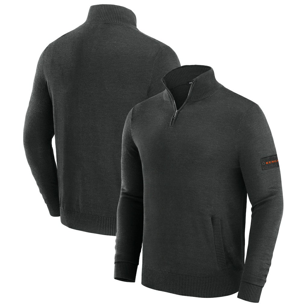 Cincinnati Bengals J. Palmer Franchise Quarter-Zip Sweater - Black cheap