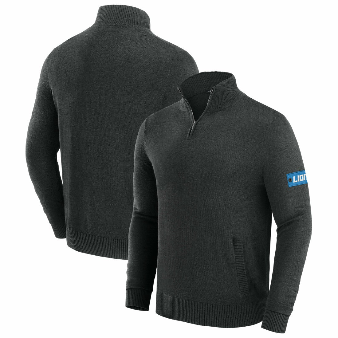 Detroit Lions J. Palmer Franchise Quarter-Zip Sweater - Black cheap