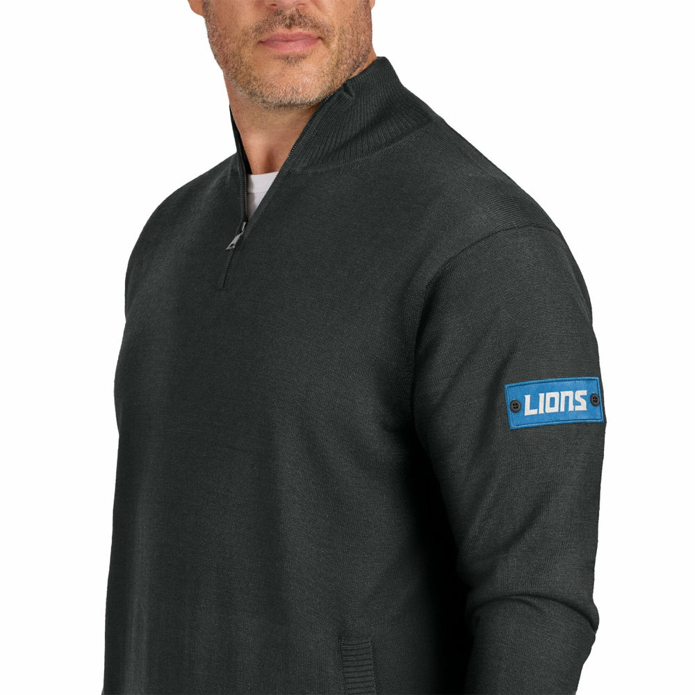 Detroit Lions J. Palmer Franchise Quarter-Zip Sweater - Black cheap