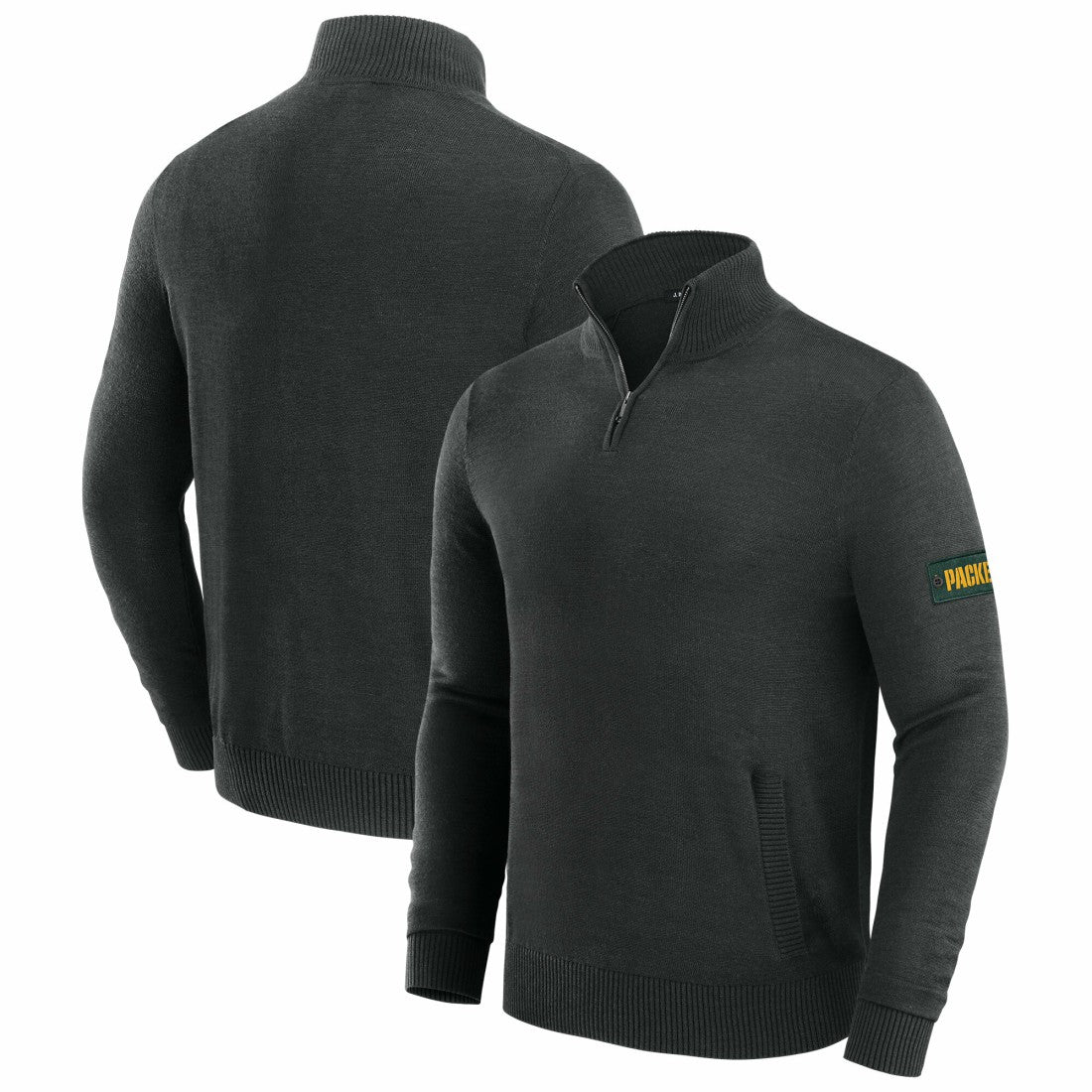 Green Bay Packers J. Palmer Franchise Quarter-Zip Sweater - Black cheap