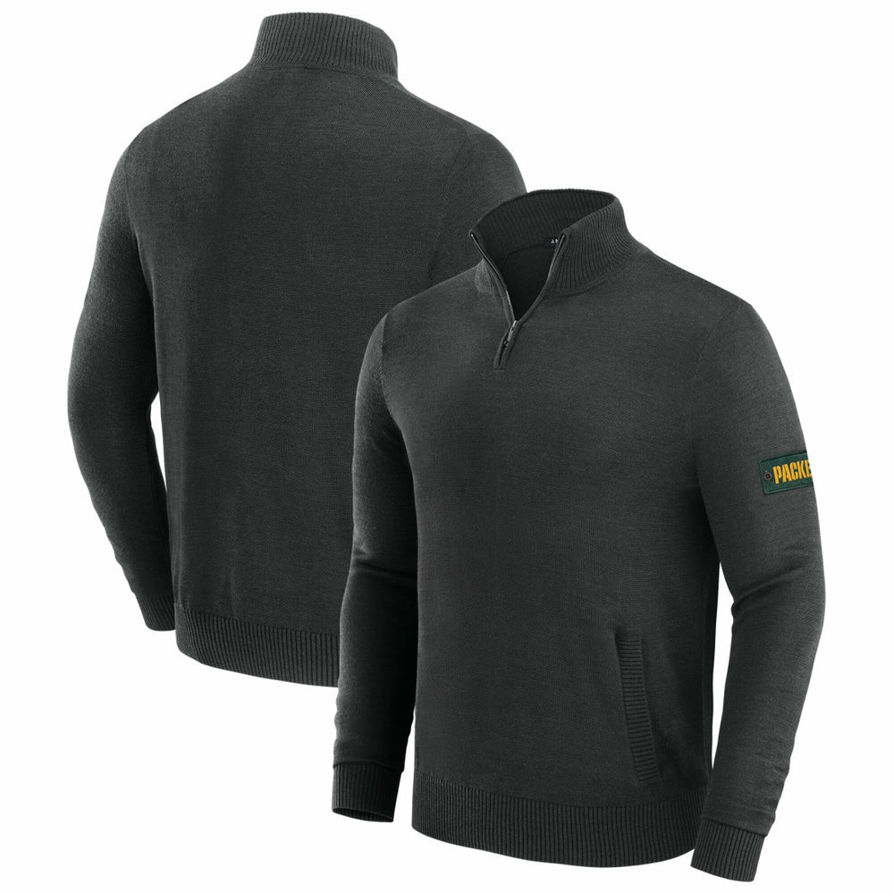 Green Bay Packers J. Palmer Franchise Quarter-Zip Sweater - Black cheap