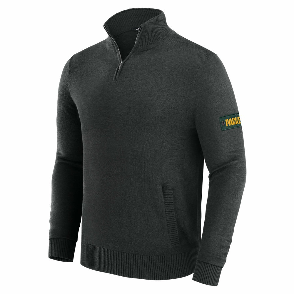 Green Bay Packers J. Palmer Franchise Quarter-Zip Sweater - Black cheap
