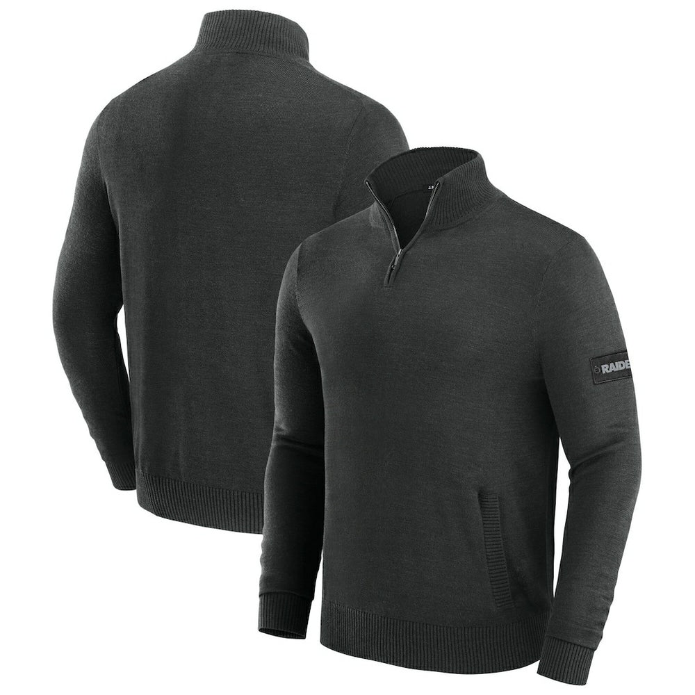 Las Vegas Raiders J. Palmer Franchise Quarter-Zip Sweater - Black outlet