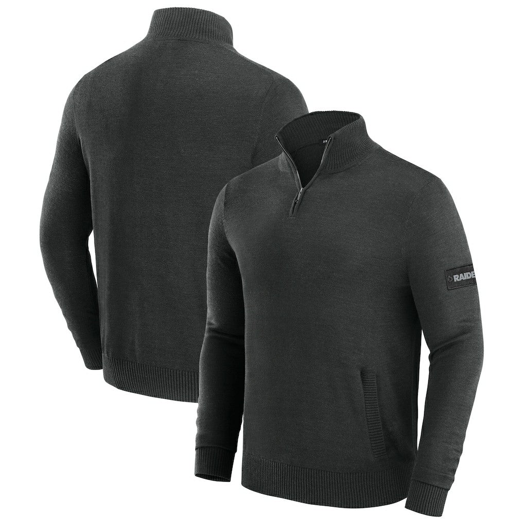 Las Vegas Raiders J. Palmer Franchise Quarter-Zip Sweater - Black outlet