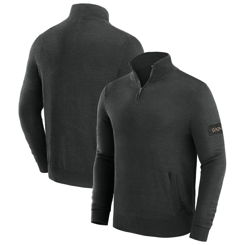 New Orleans Saints J. Palmer Franchise Quarter-Zip Sweater - Black outlet