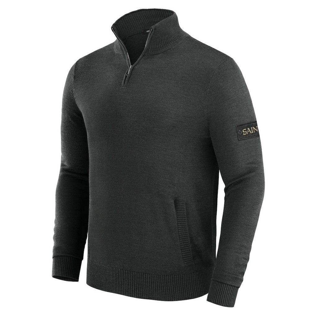 New Orleans Saints J. Palmer Franchise Quarter-Zip Sweater - Black outlet