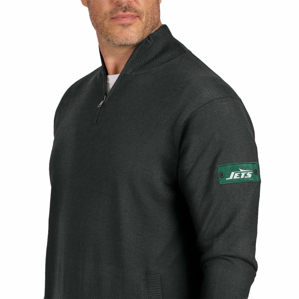 New York Jets J. Palmer Franchise Quarter-Zip Sweater - Black discount
