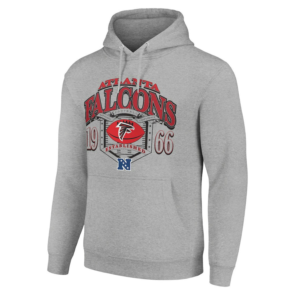 Atlanta Falcons Starter 80s Retro Pullover Hoodie - Heather Gray outlet